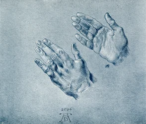 Hände des betenden Kaisers Maximilian