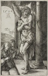 Der Mann der Schmerzen an der Säule, Frontispiz aus Die gravierte Passion