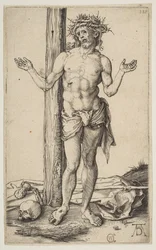 Schmerzensmann mit ausgestreckten Armen