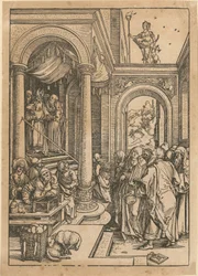 Mariens Tempelgang, Blatt 6 der Folge "Das Marienleben"