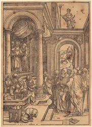 Mariens Tempelgang, Blatt 6 der Folge „Das Marienleben“