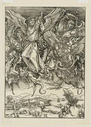 Michael und seine Engel kämpfen gegen den Drachen