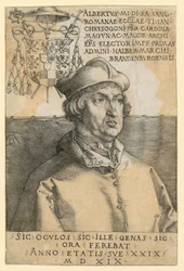 Porträt von Kardinal Albrecht von Brandenburg