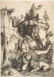 Heiliger Hieronymus reuig in der Wildnis, ca. 1496