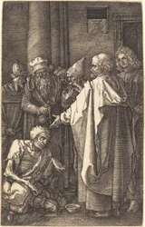 Heilung eines Lahmen durch die Heiligen Petrus und Johannes am Tempeltor