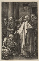 Heiliger Petrus und Heiliger Johannes am Tempeltor, aus "Die Passion"