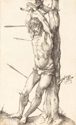 Der heilige Sebastian an den Baum gebunden, 1500-1501