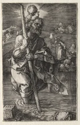 St. Christophorus, nach rechts gewandt