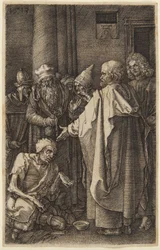 St. Peter und St. Johannes heilen den Krüppel (#16 aus der Gravierten Passion)