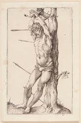 Der heilige Sebastian am Baum