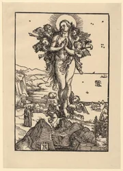 Studienblatt mit fünf Figuren