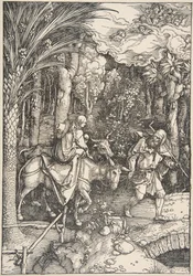 Die Flucht nach Ägypten, aus Das Leben der Jungfrau, lateinische Ausgabe, 1511