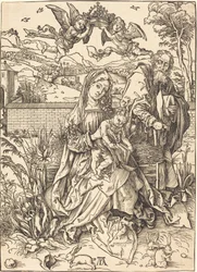 Die Heilige Familie mit den drei Hasen