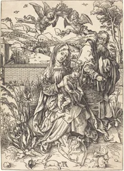 Die Heilige Familie mit den drei Hasen