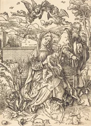 Die Heilige Familie mit den drei Hasen, ca. 1497-1498