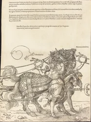 Der Triumphwagen von Maximilian I (Der große Triumphwagen) [Platte 7 von 8]