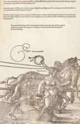 Der Triumphwagen von Maximilian I. Der große Triumphwagen [Platte 3 von 8], 1523 Lateinische Ausgabe