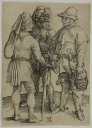 Drei Bauern im Gespräch