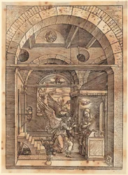 Verlobung Mariens, Blatt 7 der Folge "Das Marienleben"