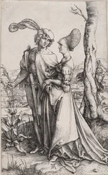 Junges Paar von Tod bedroht Die Promenade