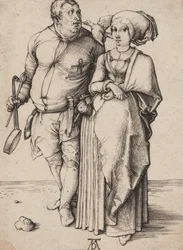 Ein Koch und seine Frau, ca. 1496 (Gravur)