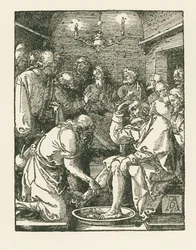 Christus wäscht Petrus die Füße