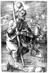 Heiliger Christophorus nach rechts blickend