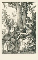Die Heilige Familie mit Joachim und Anna unter einem Baum