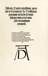 Titelseite mit Dürers Holzschnitt-Monogramm aus 