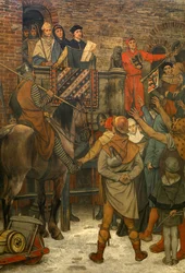 Dekoration im Rathaus von Brügge, ca. 1895-1900