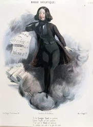 Karikatur von George Sand, ca. 1848