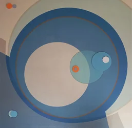 Geschichtete blaue Geometrie