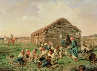 Ruhe während der Heuernte, 1861