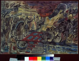 Bühnenbild für die Oper Sadko von N. Rimski-Korsakow