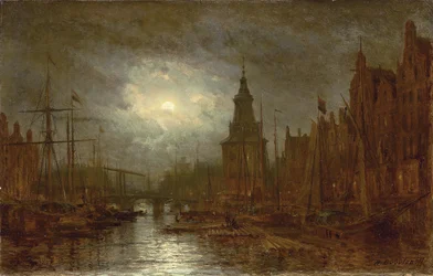 Amsterdam bei Nacht, 1870er Jahre