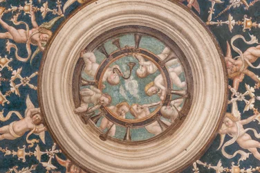 Putti spielen Musikinstrumente (Detail)