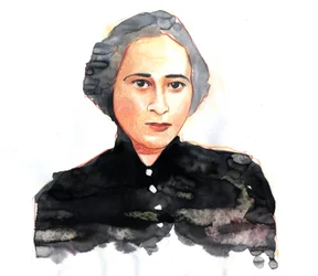 Hannah Arendt (1906-1975), deutsche Politikwissenschaftlerin und Philosophin, amerikanische Staatsbürgerin - Illustration von Alessandro Lonati