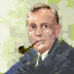 Porträt des Astronomen Edwin Hubble, 2023 (Illustration)