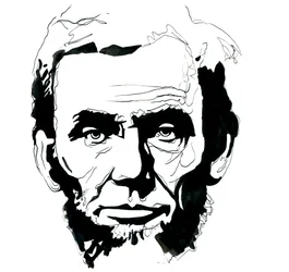 Porträt von Abraham Lincoln (1809-1865), Präsident der Vereinigten Staaten