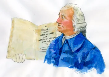 Porträt von Adam Smith (1723-1780), schottischer Philosoph und Ökonom