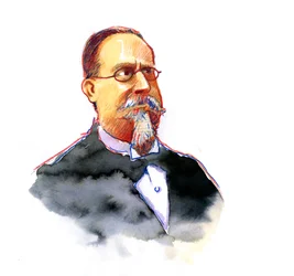 Porträt von Cesare Lombroso (1835-1909) Gründer der italienischen Schule der Kriminologie