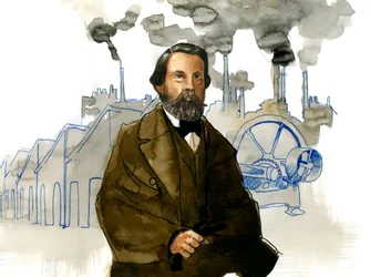 Porträt von Friedrich Engels (1820-1895), deutscher sozialistischer Theoretiker und Politiker