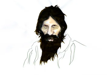 Porträt von Grigori Jefimowitsch Rasputin