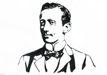 Porträt von Guglielmo Marconi (1874-1937), italienischer Physiker, Erfinder des Telegraphen.