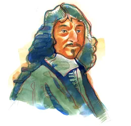 Porträt von Rene Descartes (1596-1650), englischer Philosoph und Schriftsteller