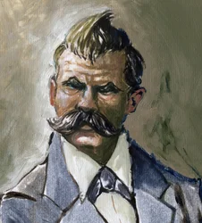 Porträt des deutschen Philosophen Friedrich Nietzsche (1844-1900)