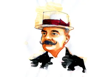 Porträt des italienischen Schriftstellers Emilio Salgari (1863-1911)