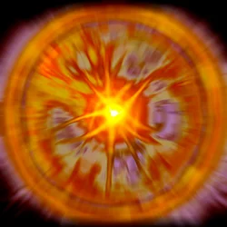 Darstellung des Urknalls am Ursprung des Universums (Kosmogonie) - Illustration, 2014