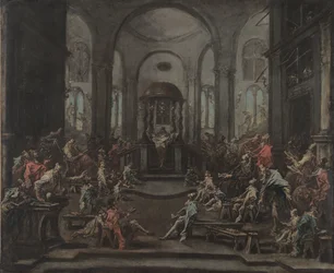 Innenansicht einer Synagoge