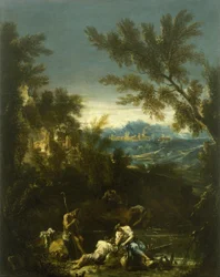 Landschaft mit Figuren
